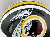 Adrian Peterson Signed Washington Redskins Flat Black Mini Helmet-Beckett W Auth