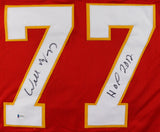 Willie Roaf Signed Kansas City Chiefs Red Jersey Inscribd "HOF 2012" Beckett COA