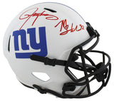 Michael Strahan & Lawrence Taylor Signed Lunar F/S Speed Rep Helmet BAS Witness