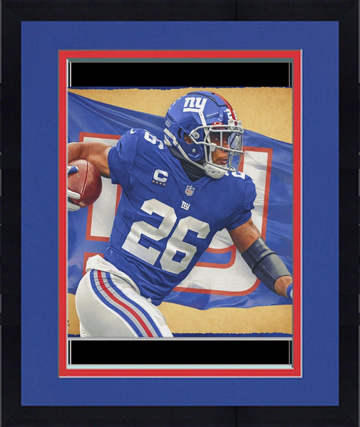 FRMD Saquon Barkley Giants 16x20 Photo-Designed & Signed by Brian Konnick-LE 25