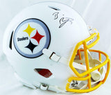 Ben Roethlisberger Signed Steelers F/S Flat White Authentic Helmet-Fanatics Auth