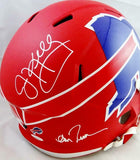 Kelly/Reed/Thomas Signed Buffalo Bills F/S AMP Speed Helmet- JSA W Auth *White
