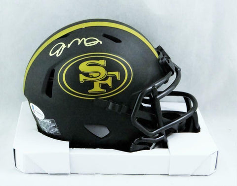 Joe Montana Signed San Francisco 49ers Eclipse Mini Helmet- Beckett W Auth *Gold