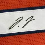Autographed/Signed JERRY JEUDY Denver Retro Orange Football Jersey JSA COA Auto
