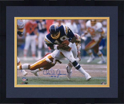 Frmd Charlie Joiner SD Chargers Signed 16" x 20" Action Photo & "HOF 96" Insc