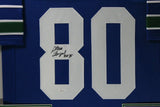 STEVE LARGENT (Seahawks blue TOWER) Signed Autographed Framed Jersey JSA