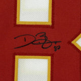 FRAMED Autographed/Signed DWAYNE BOWE 33x42 Kansas City White Jersey JSA COA
