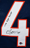 Courtland Sutton Signed Blue Pro Style Jersey w/Mile High Salute- Beckett W Holo