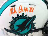 Mike Gesicki Signed Miami Dolphins Lunar Speed Mini Helmet- Beckett W *Orange