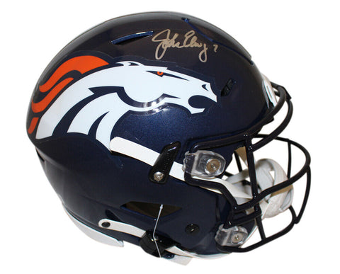 John Elway Signed Denver Broncos Authentic Speed Flex Helmet Beckett 38754
