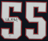 WILLIE MCGINEST (Patriots blue TOWER) Signed Autographed Framed Jersey Beckett