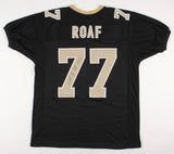 Willie Roaf Signed Saints Black Jersey Inscribed "HOF 2012" (PSA COA)
