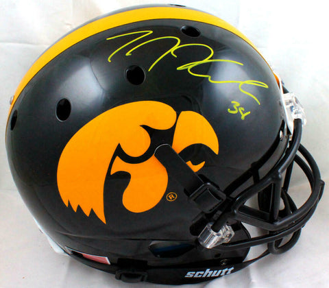 TJ Hockenson Autographed Iowa Hawkeyes Schutt F/S Helmet- Beckett W Hologram