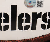 Joe Haden Signed Pittsburgh Steelers Logo Football (Beckett) 3xPro Bowl Corner