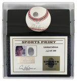Tigers Al Kaline Signed Thumbprint Baseball LE #'d/200 w/ Display Case BAS