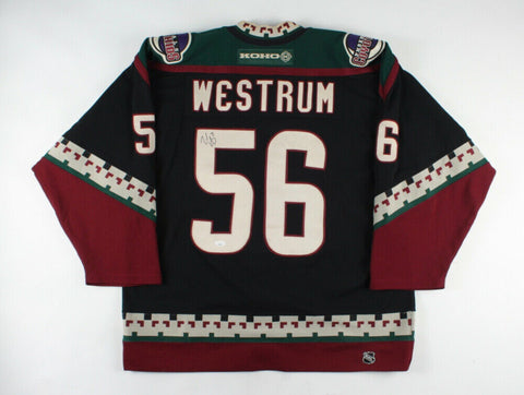 Erik Westrum Signed Arizona Coyotes Custom Jersey (JSA COA) NHL Career 2001-2012