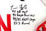 Tommie Frazier Signed Nebraska F/S Speed Authentic Helmet w/4 Stats - BA W *Blk