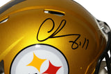 Chase Claypool Signed Pittsburgh Steelers Authentic Flash Helmet Beckett 34912