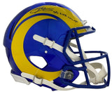 ODELL BECKHAM Jr. Autographed "SB LVI Champs" Rams Authentic Helmet FANATICS