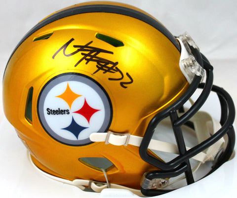 Najee Harris Autographed Pittsburgh Steelers Flash Speed Mini Helmet-Fanatics