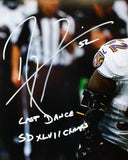 Ray Lewis Signed Ravens 16x20 HM Stance Photo w/SB Champs Last Dance-BAW Holo