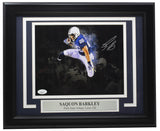 Saquon Barkley Signed Framed 8x10 Nittany Lions Spotlight Photo JSA