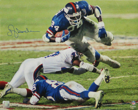Ottis Anderson Signed Giants Super Bowl XXV Action vs Bills 16x20 Photo - SS