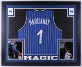 Penny Hardaway Signed Magic 35 x 43 Custom Framed Jersey (JSA) Orlando 1993-1999