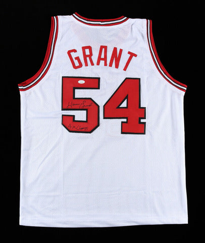 Horace Grant Signed Chicago Bulls 3 Peat Jersey (JSA COA) 4xNBA Champ / Forward