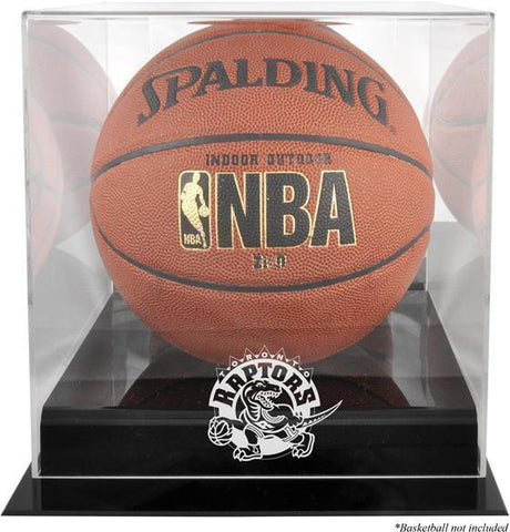 Toronto Raptors Black Base Team Logo Basketball Display Case