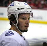 Mikhail Sergachev Signed Tampa Bay Lightning Hockey Puck (JSA) 2020 Stanley Cup