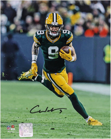 Christian Watson Green Bay Packers Autographed 8" x 10" Running Photograph