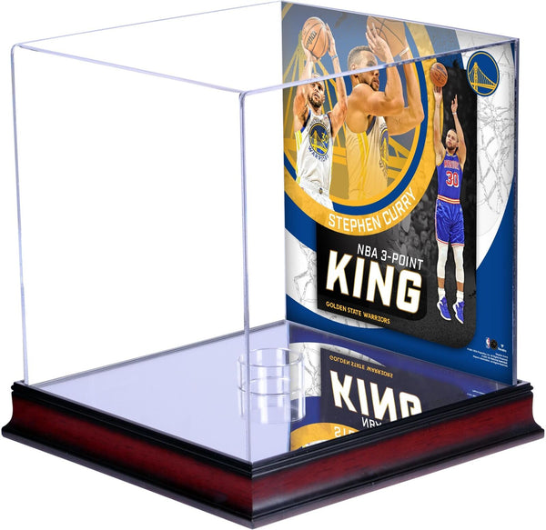 Stephen Curry Warriors Mahogany All-Time 3 Point Leader Basketball Case