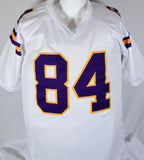 Randy Moss Autographed White Pro Style Jersey w/Straight Cash-Beckett W Hologram