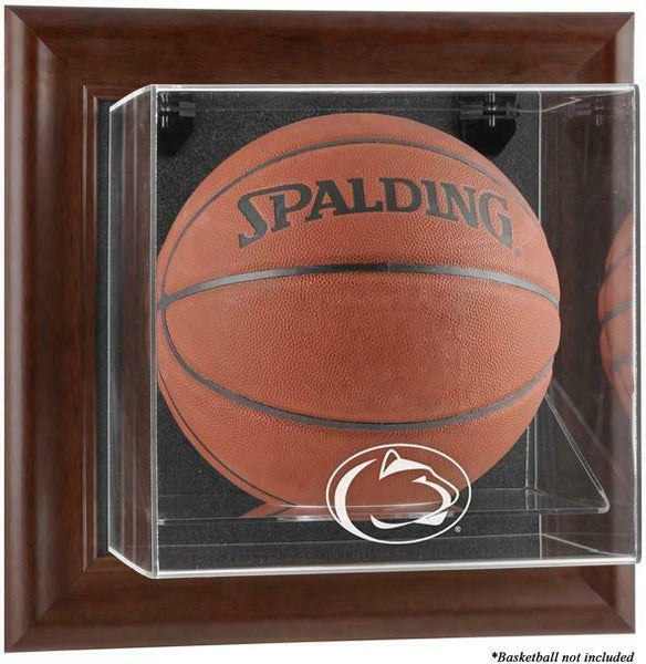 Penn State Brown Framed Wall-Mountable Basketball Display Case - Fanatics