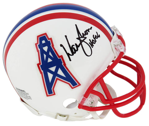 Warren Moon Signed Houston Oilers Throwback Riddell Mini Helmet w/HOF'06 - SS