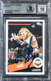 Edge Authentic Signed 2015 Topps Heritage WWE #15 Card Auto 10! BAS Slabbed