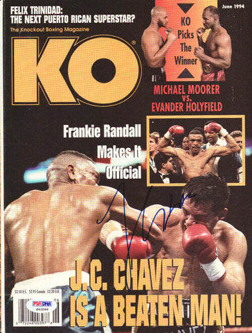Julio Cesar Chavez Autographed Signed KO Boxing Magazine Cover PSA/DNA #S42099