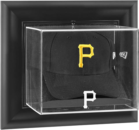 Pittsburgh Pirates (2014-Present) Black Frmd Wall-Mounted Logo Cap Display Case