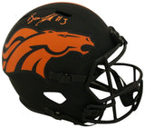 Drew Lock Autographed/Signed Denver Broncos F/S Eclipse Helmet BAS 29354