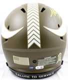 Adrian Peterson Signed Vikings F/S Salute to Service Speed Auth. Helmet-BeckettW