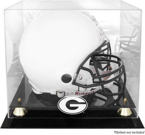 Georgia Bulldogs Golden Classic Logo Helmet Display Case-Fanatics