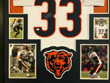 Charles (Peanut) Tillman Signed Chicago Bears 35x43 Framed Jersey Beckett COA