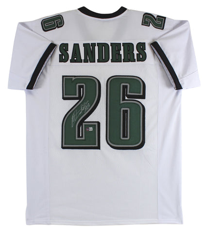 Miles Sanders Authentic Signed White Pro Style Jersey Autographed BAS Witnessed