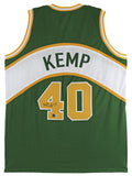 Shawn Kemp Authentic Signed Green Pro Style Jersey Autographed BAS Witnessed