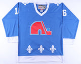 Michel Goulet Signed Quebec Nordiques Custom Style Jersey (Beckett) 548 Goals