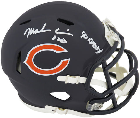 Mark Carrier Signed Chicago Bears Riddell Speed Mini Helmet w/90 DROY -(SS COA)
