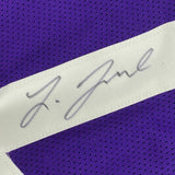 FRAMED Autographed/Signed LEONARD FOURNETTE 33x42 LSU Purple Jersey JSA COA