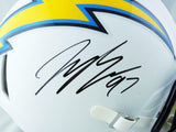 Joey Bosa Autographed LA Chargers F/S Flat White Authentic Helmet-Beckett W Auth