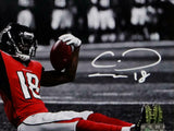 Calvin Ridley Signed Falcons 8x10 PF Sitting Celebration Photo- Beckett W Auth
